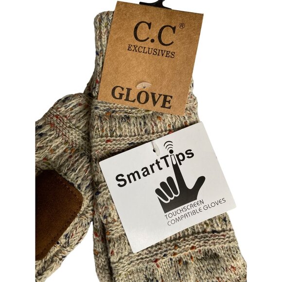 2 X C.C Exclusives SmartTips Touchscreen Women Gloves Leather Patch Texting Tech - Picture 1 of 10